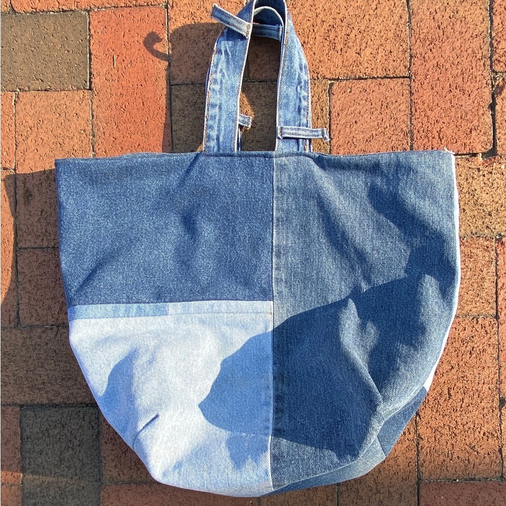DENIM PATCHWORK TOTE
